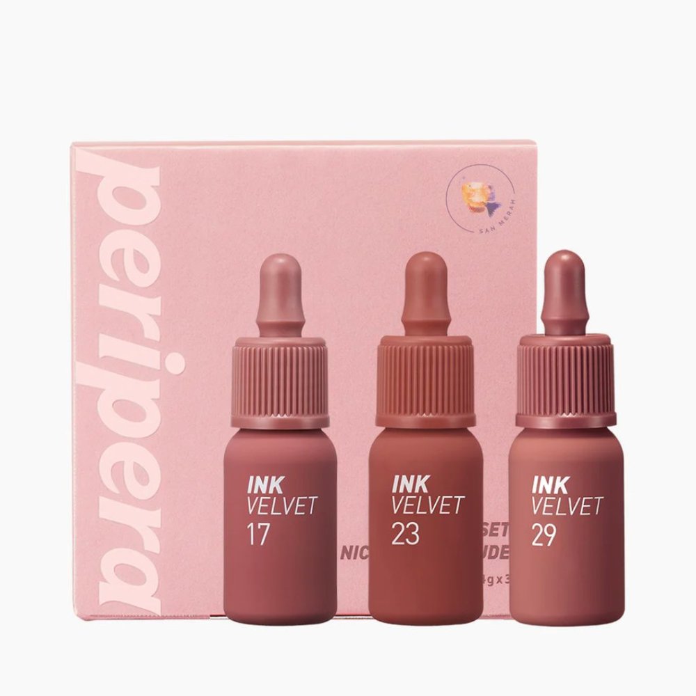 Peripera Ink Velvet Set Nice to Meet Nude 4g x 3 NIB Exp 04/2025